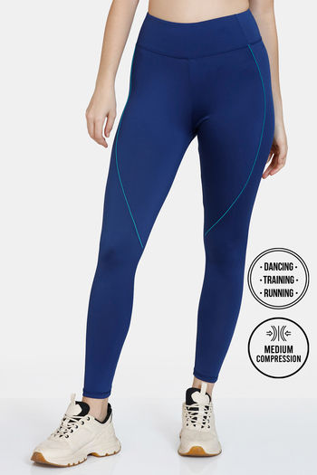 Buy Zelocity Quick Dry Gym Leggings - Blue Depth